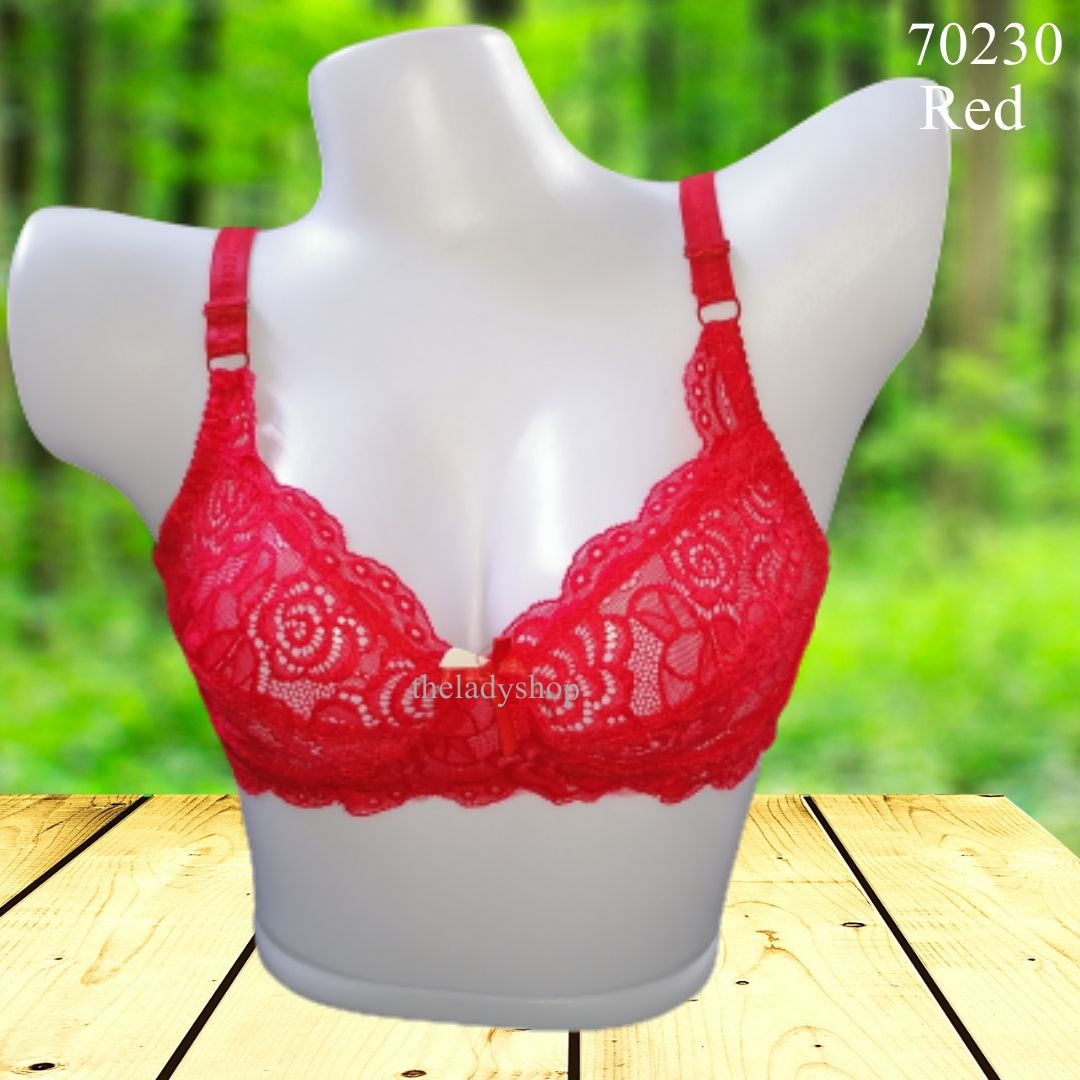 Beautiful Full Net Transparent Bra - Red - Buy Bra, Nightwears