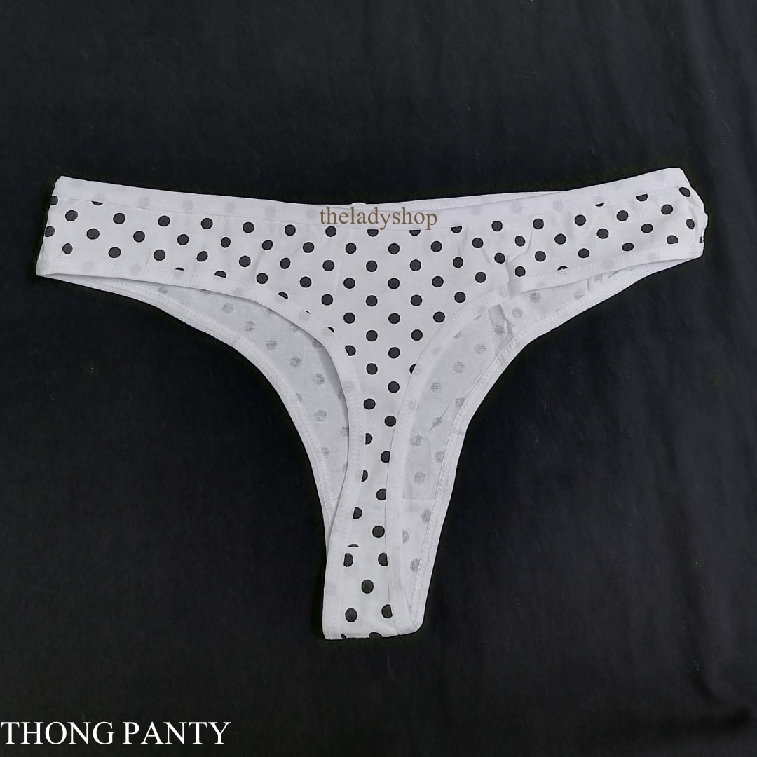Ladies Thong Cotton Panty - White In Pakistan