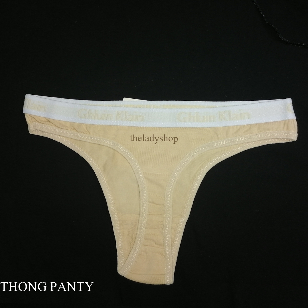 Buy Elastic Belt Cotton Thong Panty